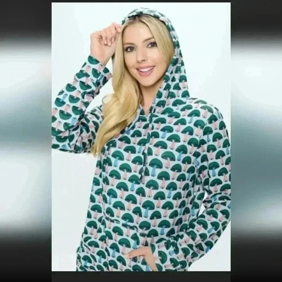 La Soul Tops - L.A. SOUL ATTIC SALT GREEN MUSHROOM GRAY HOODIE  SIZE 2XL